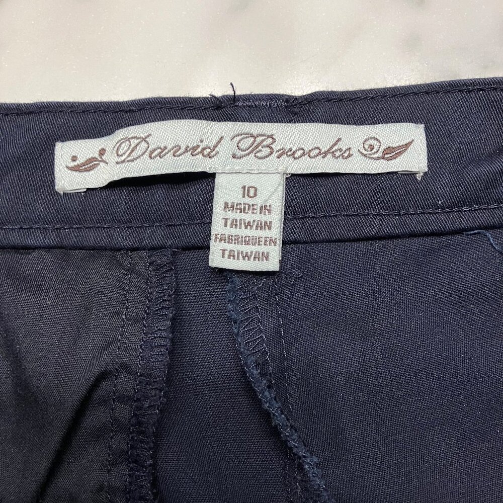 David Brooks Womens Bermuda Walking Shorts Solid Blue Size 10 - Picture 2 of 7